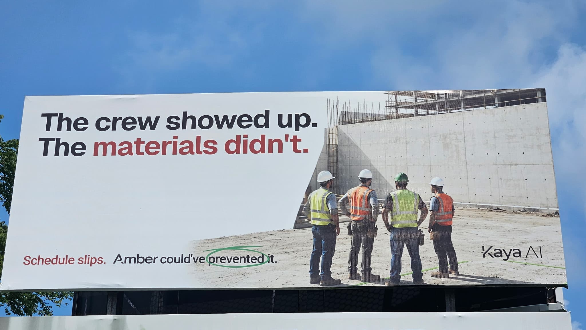 Construction software launch large billboard in Columbus, Ohio