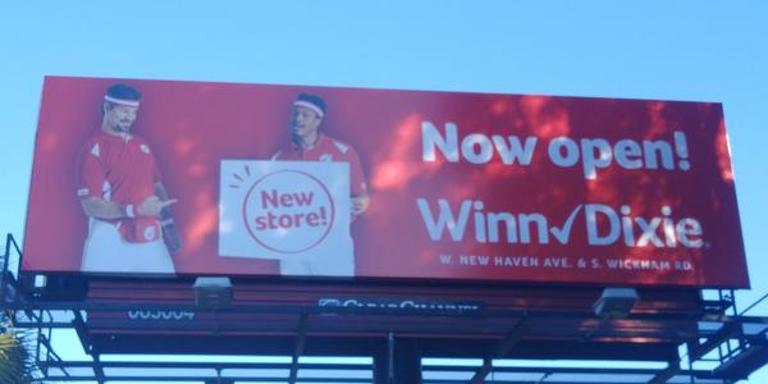 Photo of a billboard in Melbourne Village