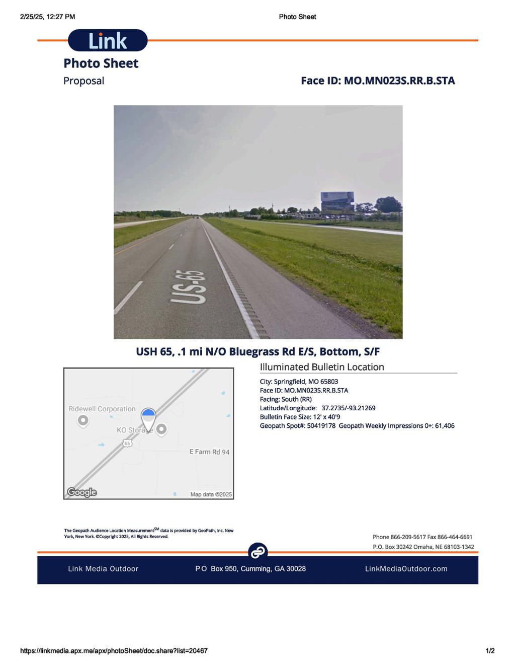 Photo of a billboard in Fair Grove