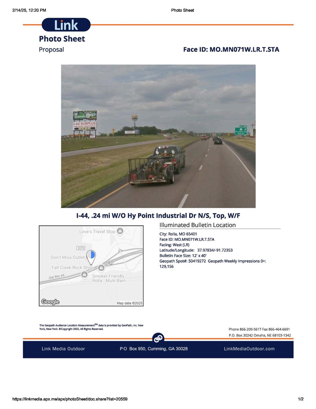 Photo of a billboard in Cook Station