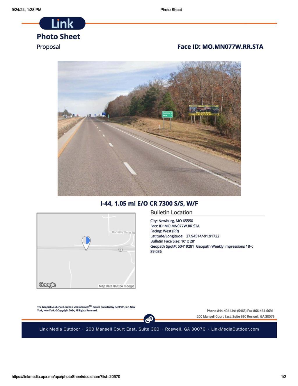 Photo of a billboard in Freeburg