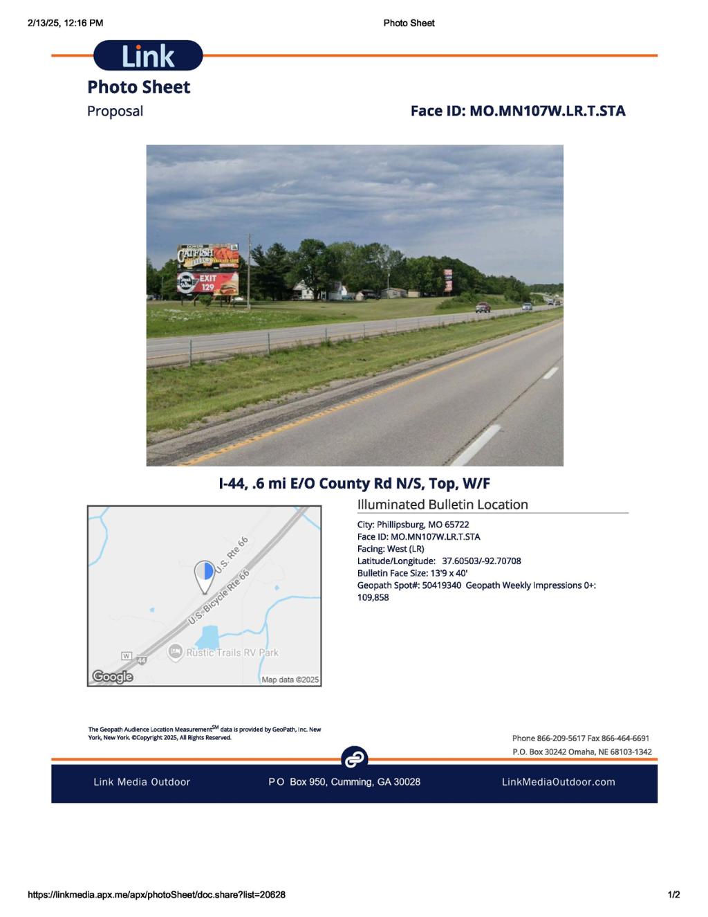 Photo of a billboard in Graff