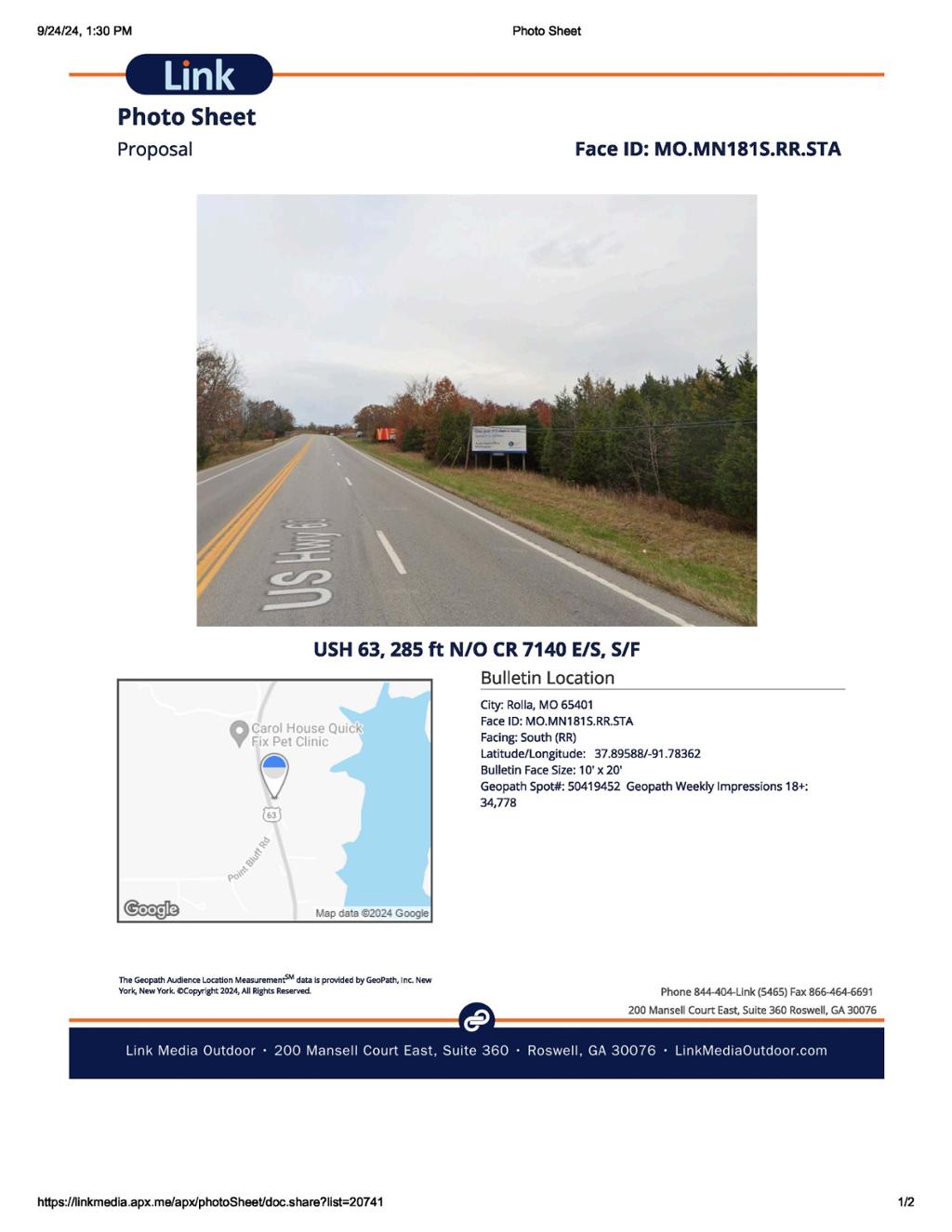 Photo of a billboard in Hartshorn