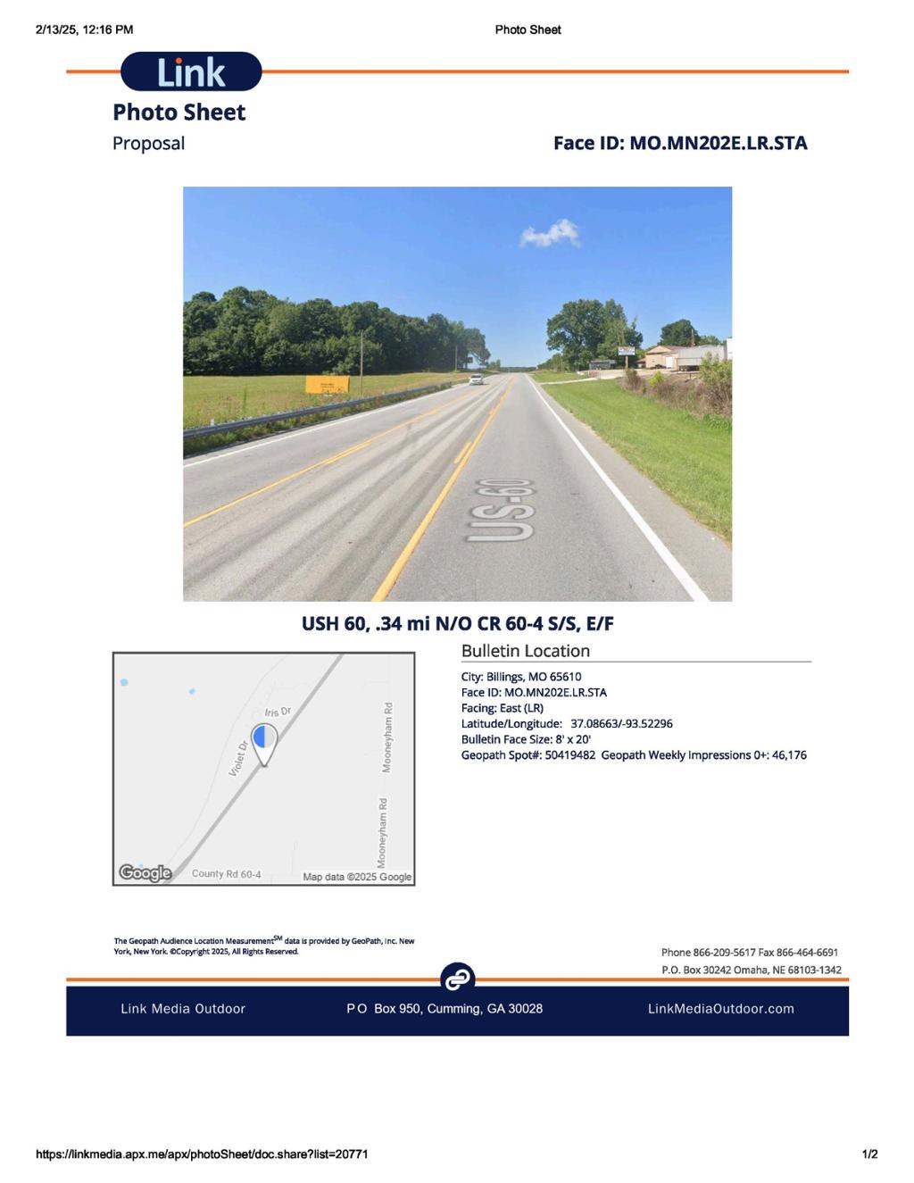 Photo of a billboard in Clever