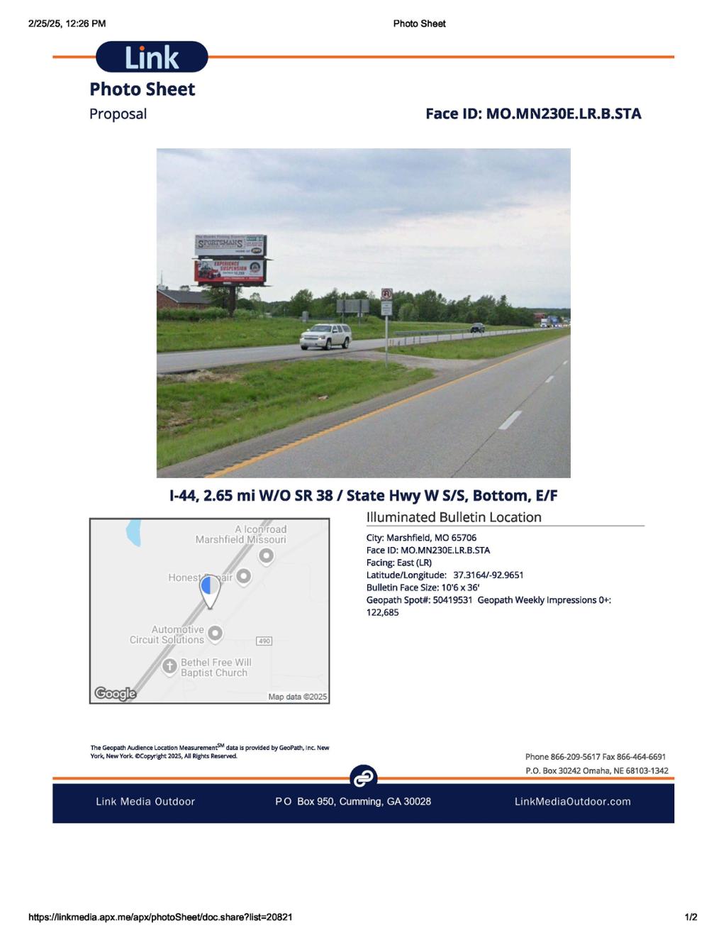 Photo of a billboard in Drury