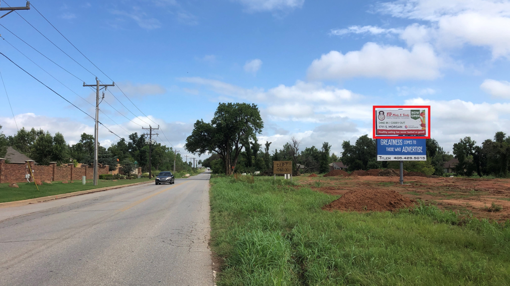 Photo of a billboard in Mustang