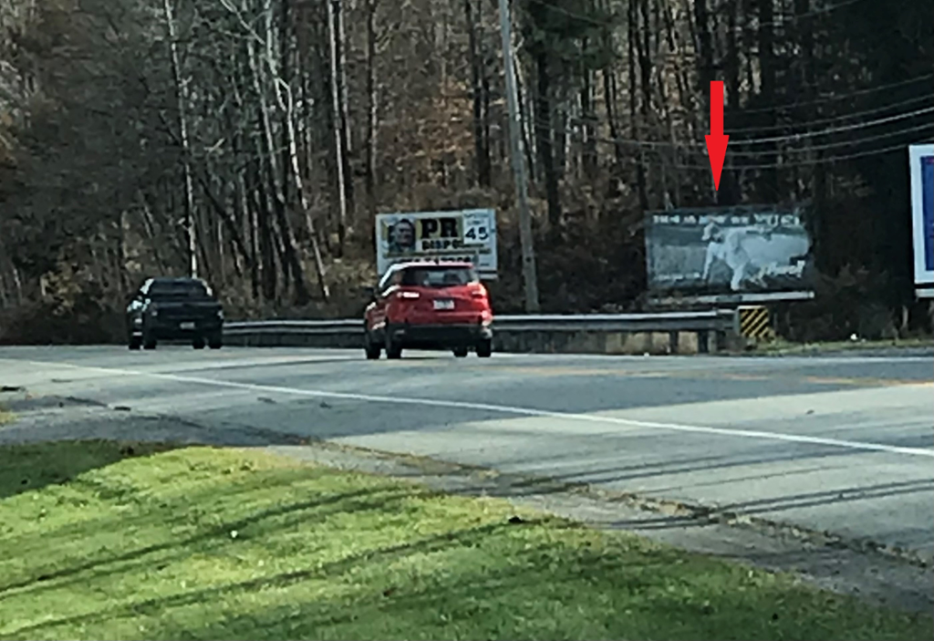 Photo of a billboard in Hawk Run