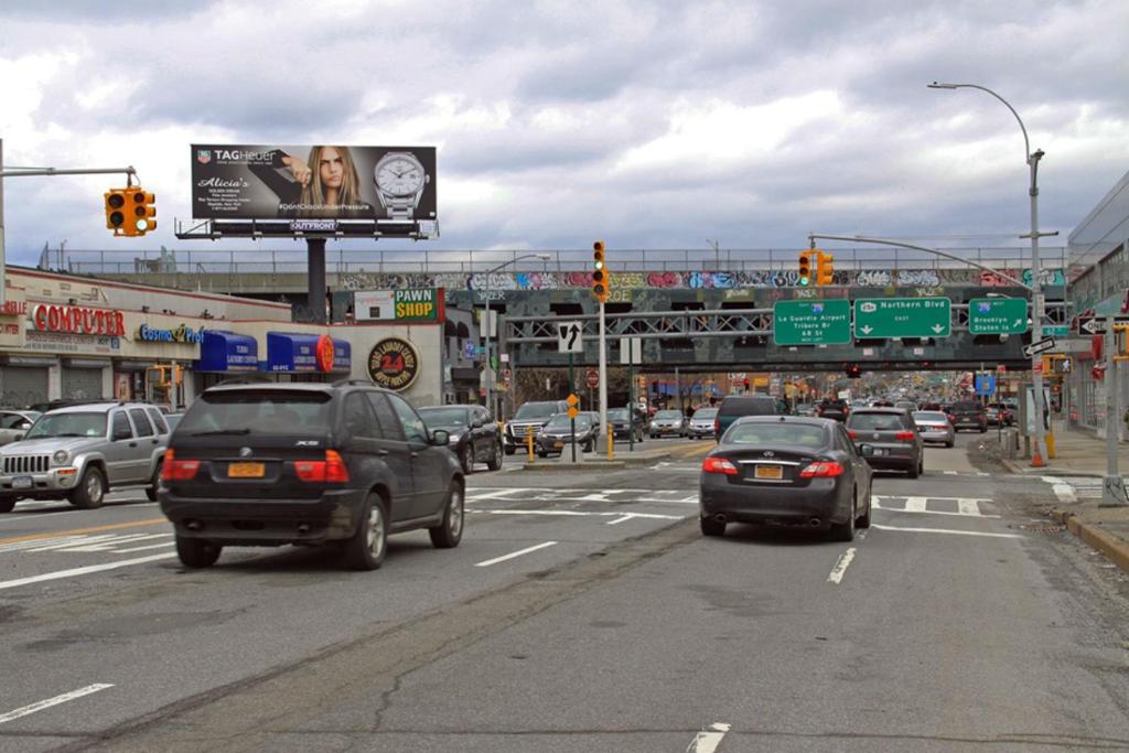 Photo of a billboard in Jackson Heights