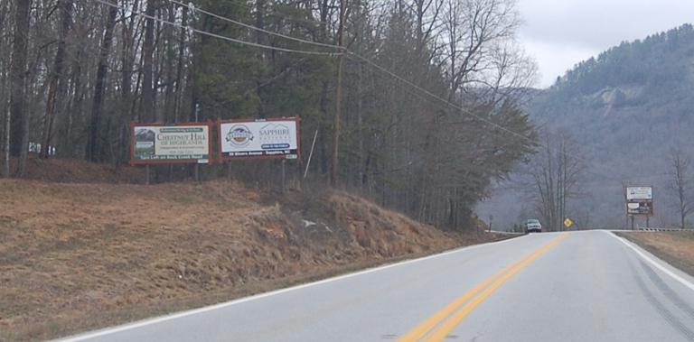 Photo of a billboard in Rabun Gap