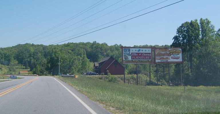 Photo of a billboard in Hayesville