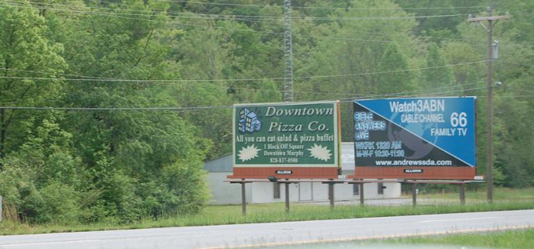 Photo of a billboard in Brasstown