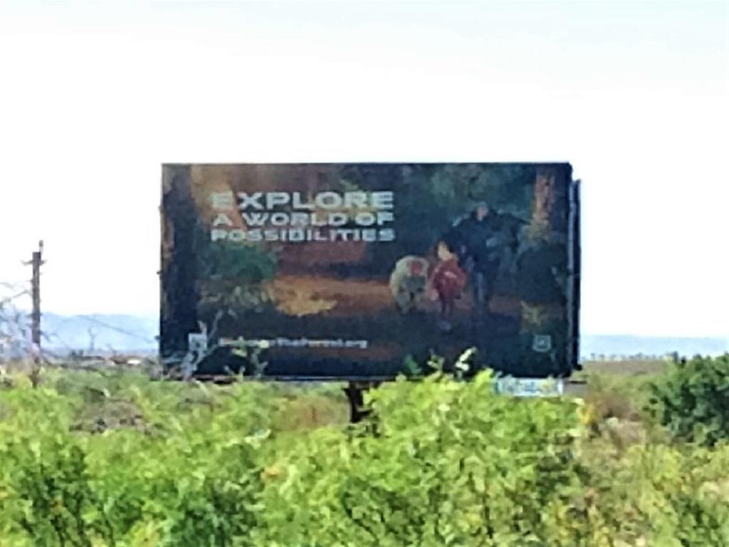 Photo of a billboard in Elephant Btte