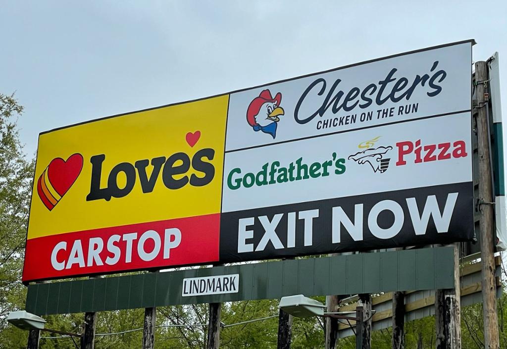 Photo of a billboard in Gore