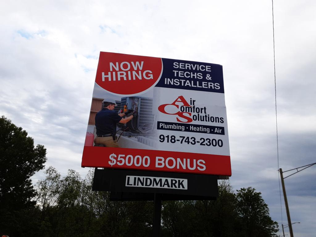 Photo of a billboard in Big Cabin