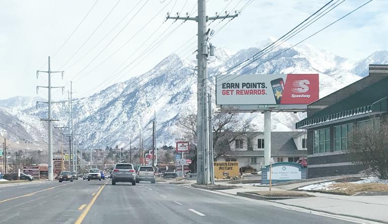 Photo of an outdoor ad in Sandy